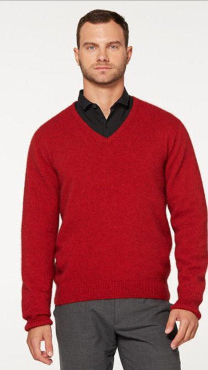 Rack stitch V-Neck Jersey