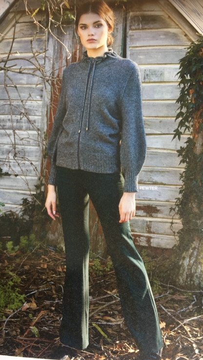 Ruffle neck bomber