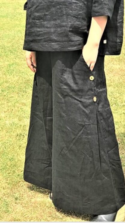 Wide leg linen pants