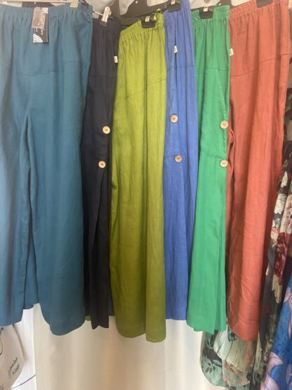 Wide leg linen pants - Image 4