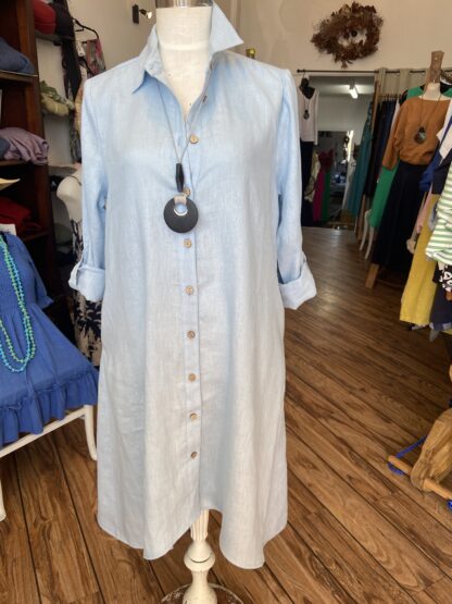 Shabby chic own design linen shirt dress/coat