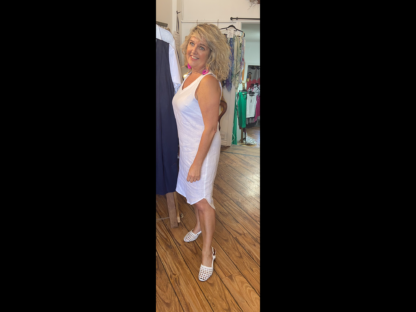 Shabby chic design linen dress