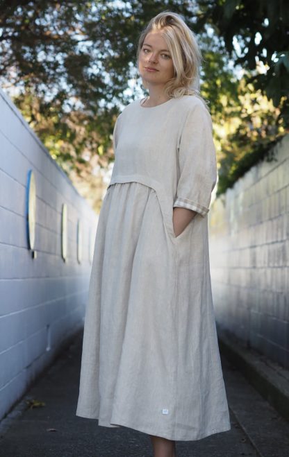 Natural linen dress