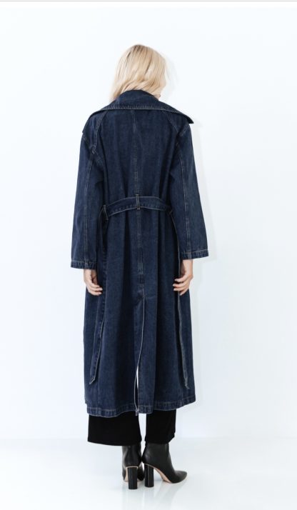 Denim trench coat - Image 2