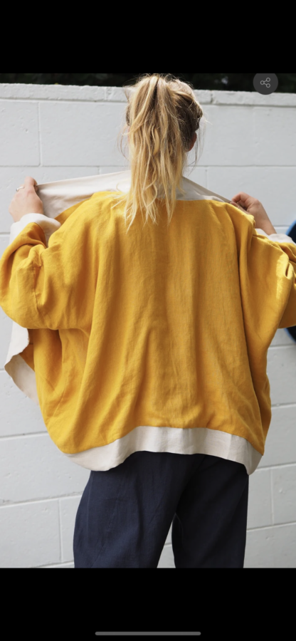 Reversible linen jacket NZ design - Image 2